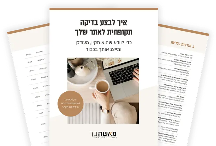 מדריך בדיקת אתר תקופתית
