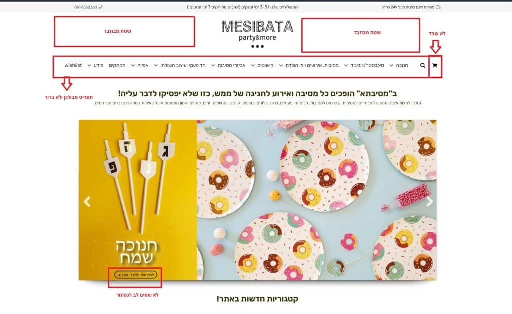 בניית אתר למסיבתא