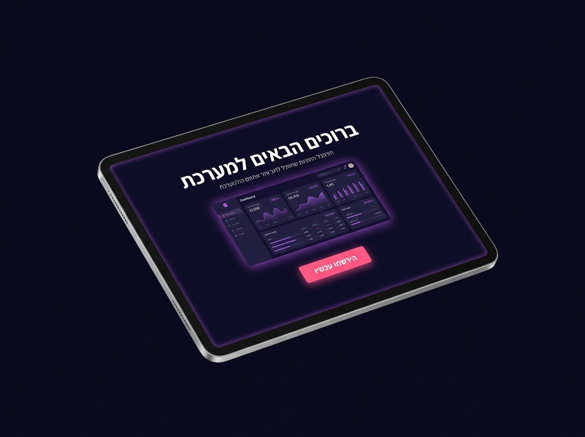 דף נחיתה בטאבלט